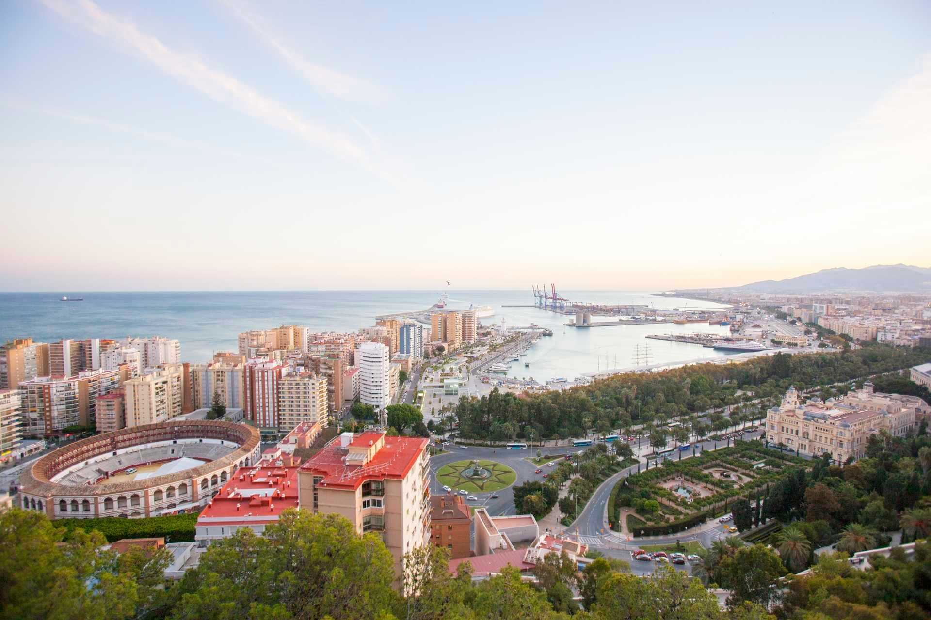 Vista panoramica de Málaga